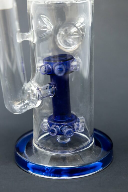 Shop 15" Blue Double Percolator Bong w/ Ice Catcher in australian