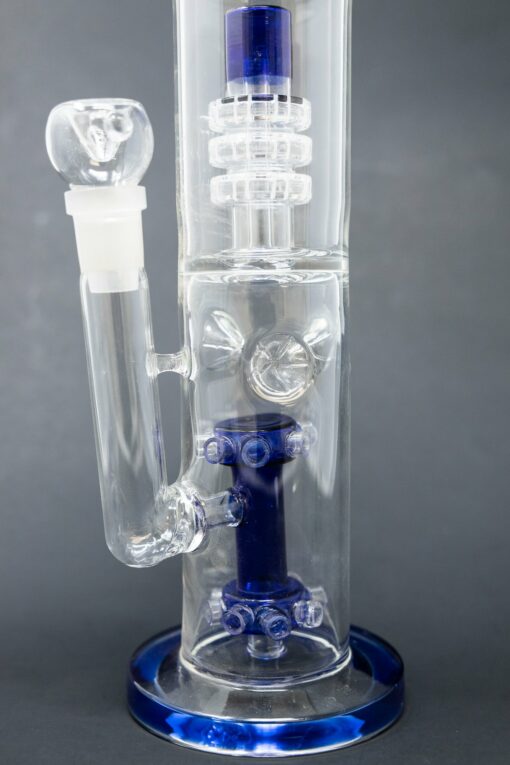 Shop 15" Blue Double Percolator Bong w/ Ice Catcher in australian