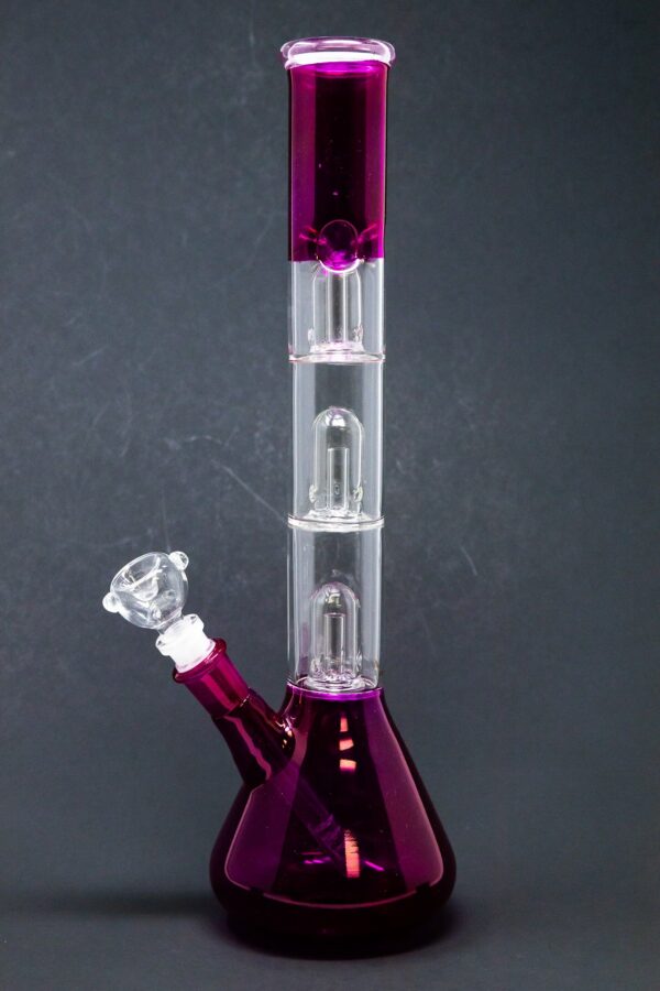 Shop 14" Neon Triple Percolator Neon Bong w/ Ice Catcher in australian