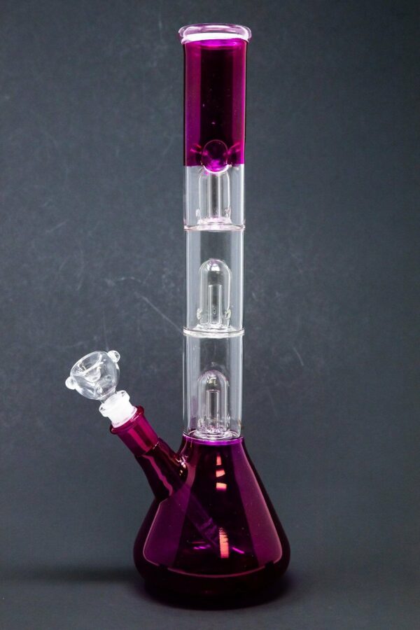 Shop 14" Neon Triple Percolator Neon Bong w/ Ice Catcher in australian