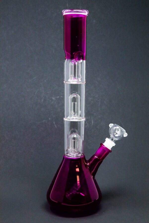 Shop 14" Neon Triple Percolator Neon Bong w/ Ice Catcher in australian