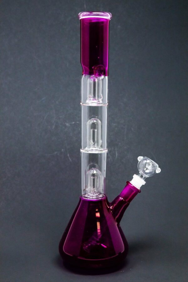 Shop 14" Neon Triple Percolator Neon Bong w/ Ice Catcher in australian