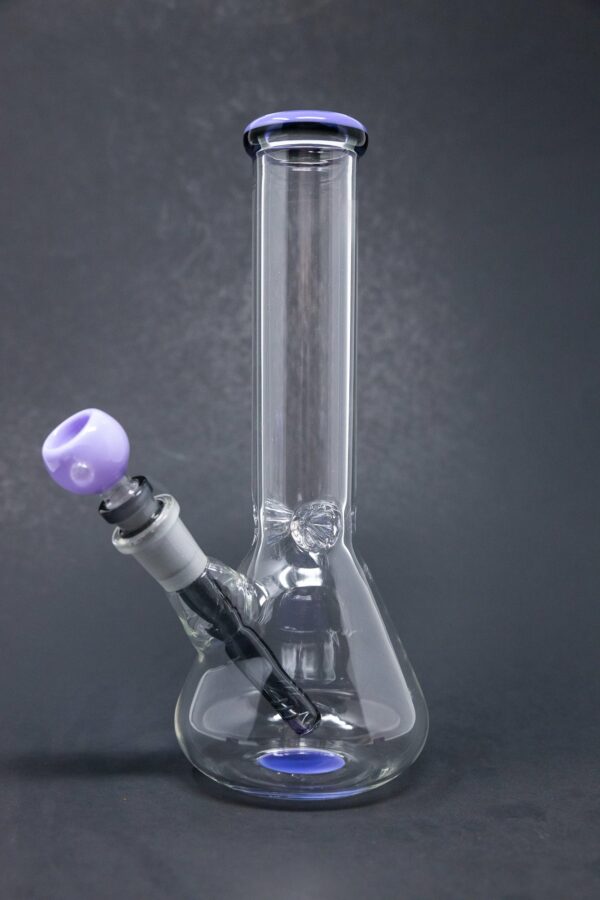 Shop 10" Milky Purple Middle Accent Beaker Bong in australian