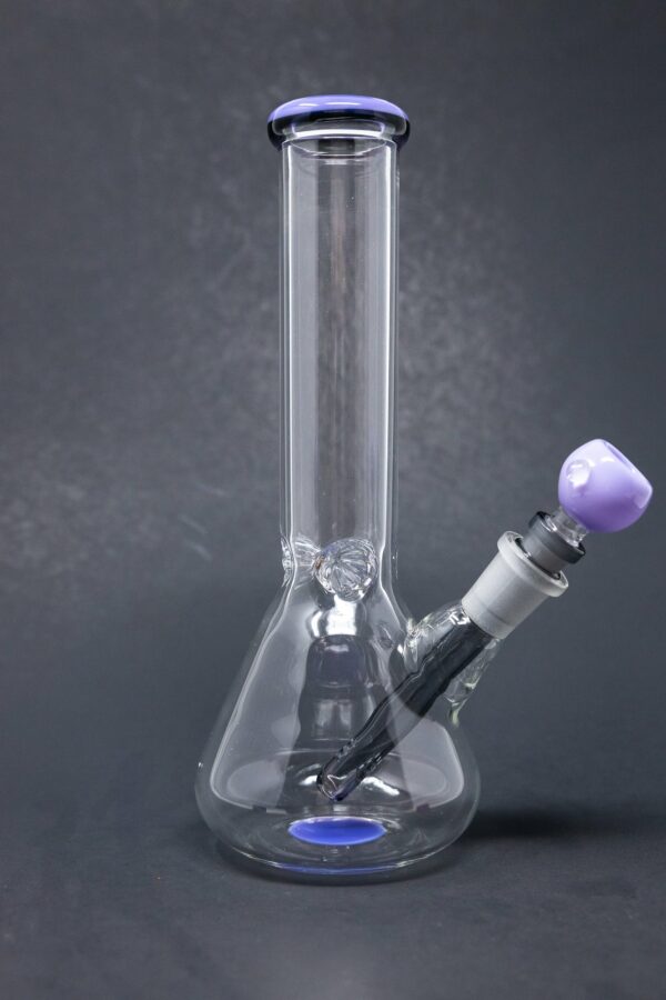 Shop 10" Milky Purple Middle Accent Beaker Bong in australian