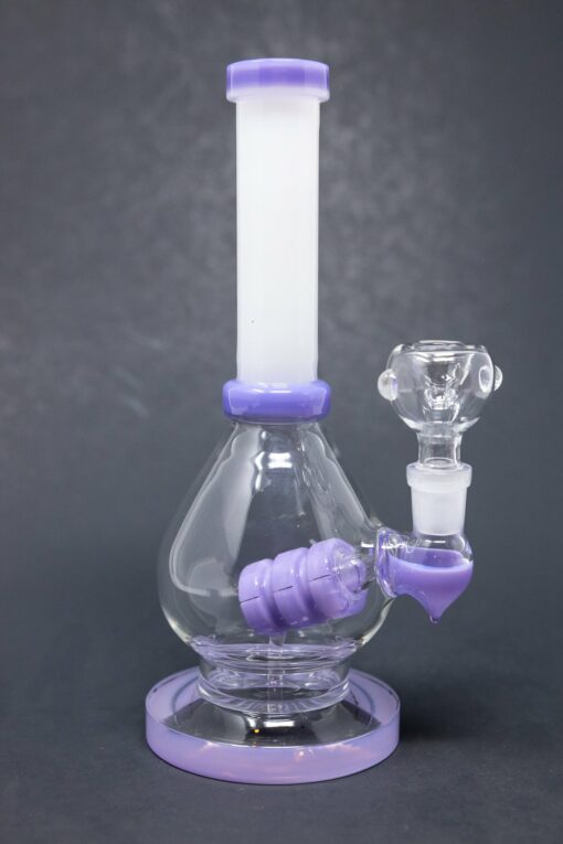 Shop 8" Purple White Neck Flat Base Bong in australian