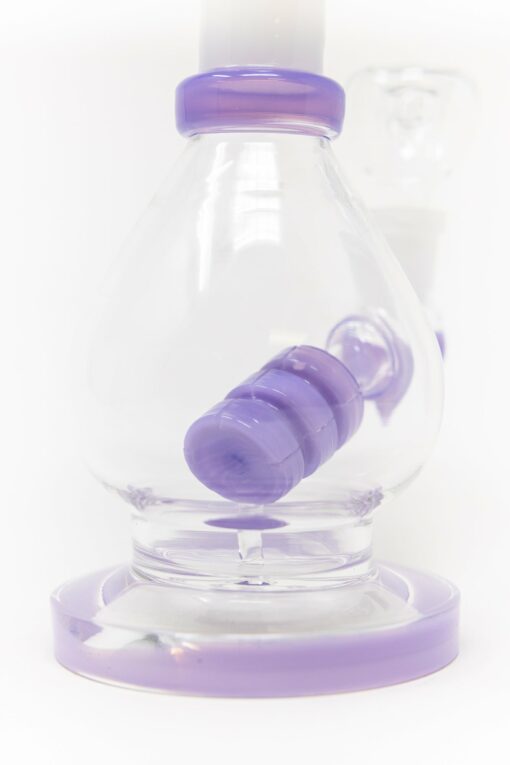 Shop 8" Purple White Neck Flat Base Bong in australian