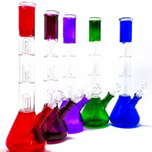 Shop 14" Neon Triple Percolator Neon Bong w/ Ice Catcher in australian