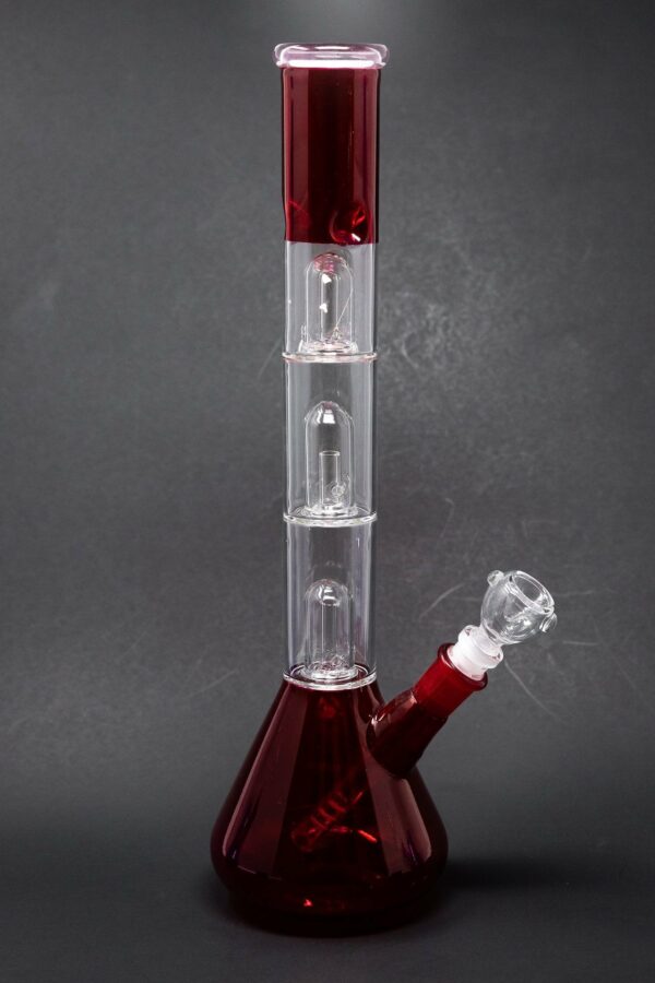 Shop 14" Neon Triple Percolator Neon Bong w/ Ice Catcher in australian