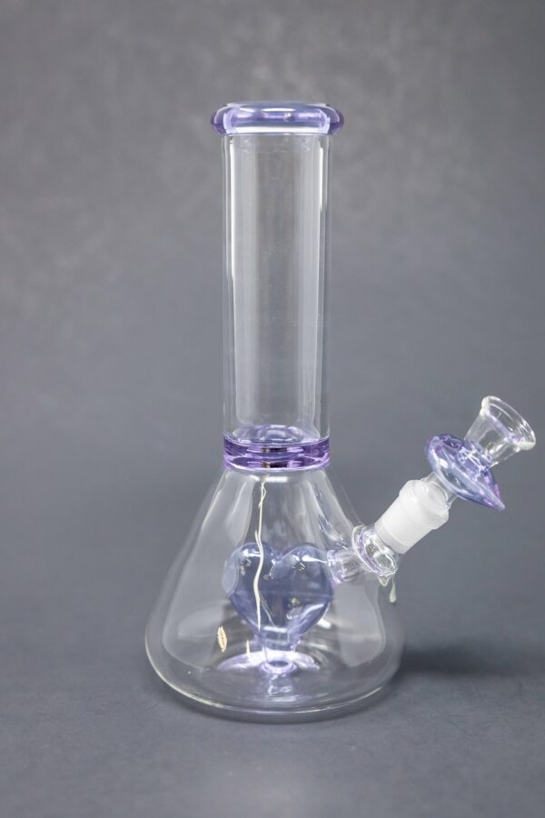 Shop 8" Purple Heart Beaker Bong in australian