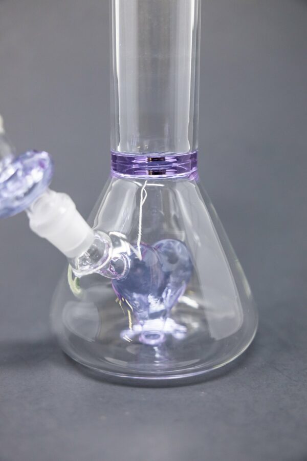 Shop 8" Purple Heart Beaker Bong in australian