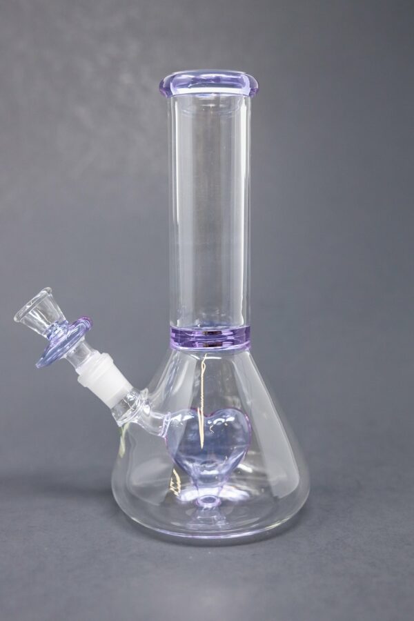 Shop 8" Purple Heart Beaker Bong in australian