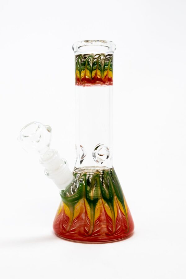 Shop 8" Rasta Designer Beaker Bong w/ Ice Catcher in australian