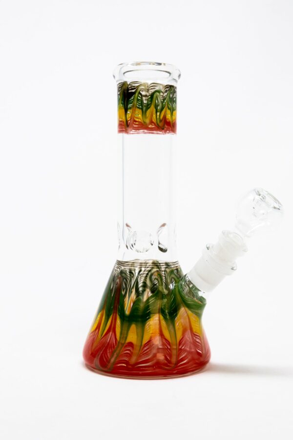 Shop 8" Rasta Designer Beaker Bong w/ Ice Catcher in australian