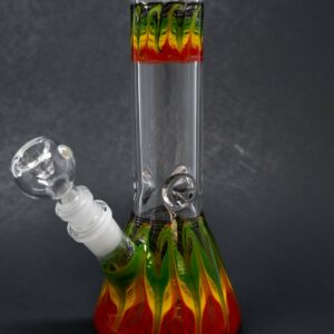 Shop 8" Rasta Designer Beaker Bong w/ Ice Catcher in australian