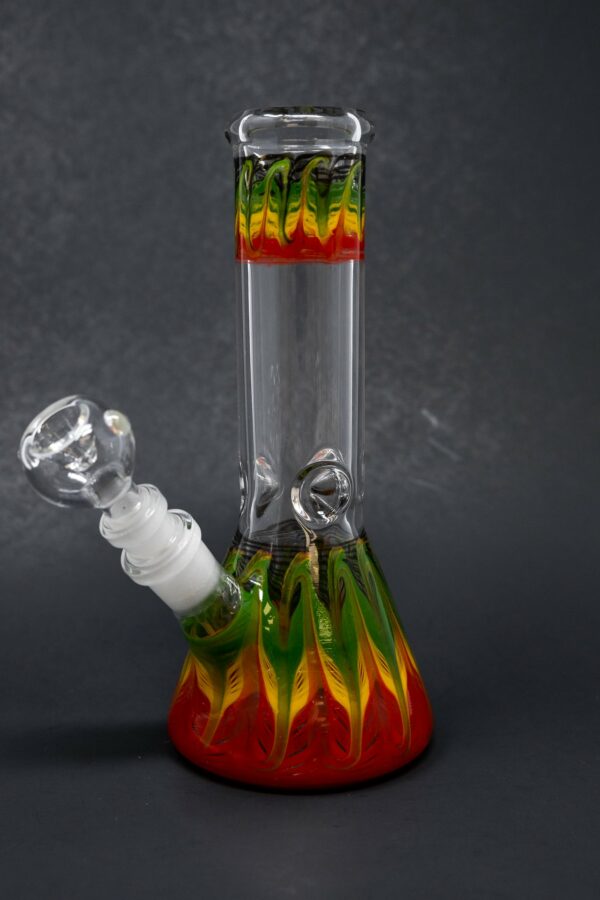 Shop 8" Rasta Designer Beaker Bong w/ Ice Catcher in australian