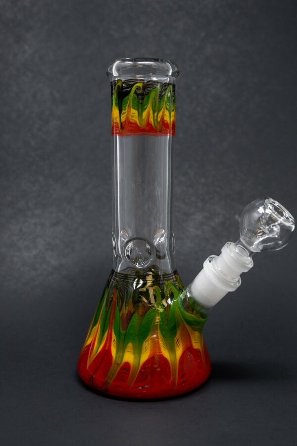 Shop 8" Rasta Designer Beaker Bong w/ Ice Catcher in australian