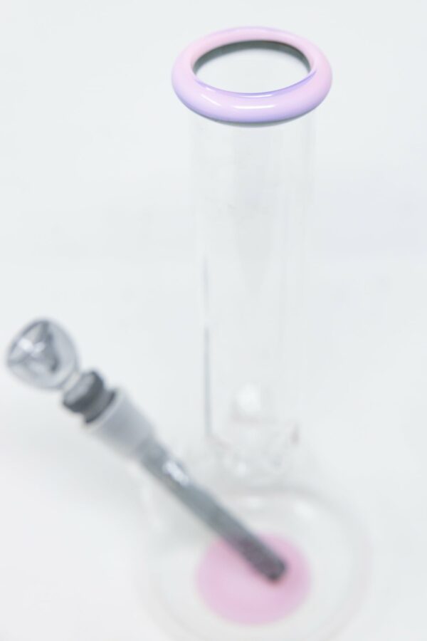 Shop 10" Milky Pink Middle Accent Beaker Bong in australian