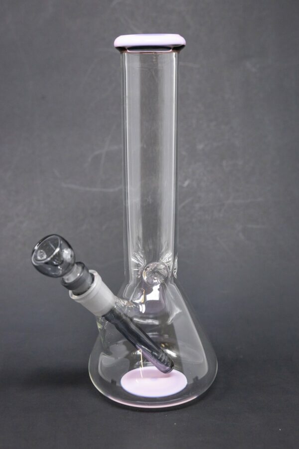 Shop 10" Milky Pink Middle Accent Beaker Bong in australian