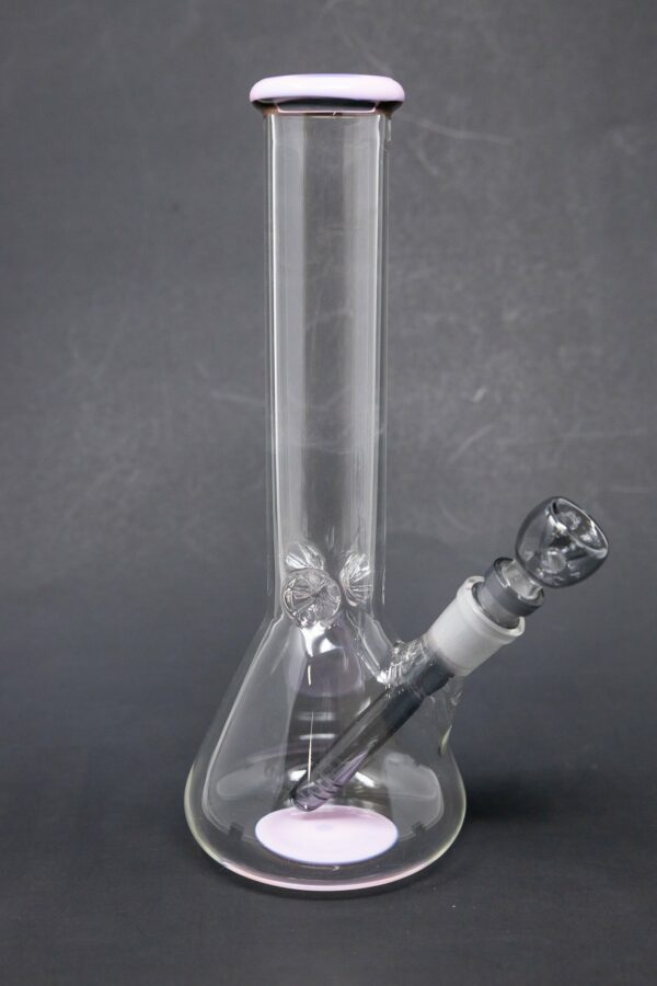 Shop 10" Milky Pink Middle Accent Beaker Bong in australian