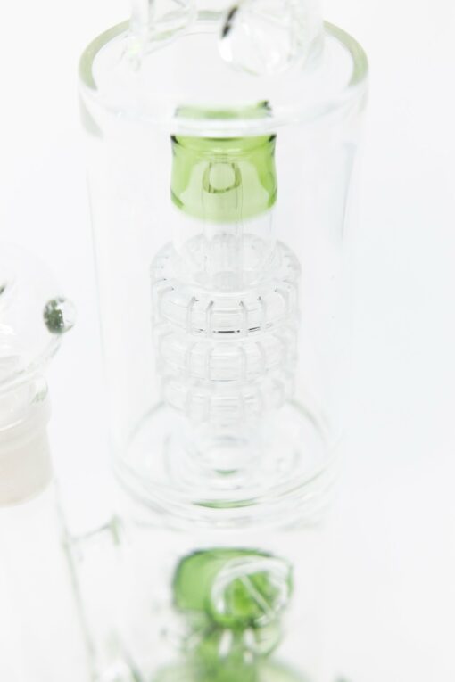 Shop 15" Green Double Percolator Bong w/ Ice Catcher in australian
