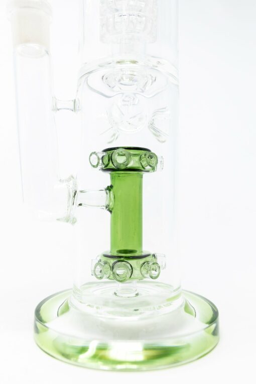 Shop 15" Green Double Percolator Bong w/ Ice Catcher in australian