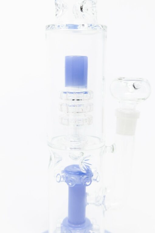 Shop 15" Milky Blue Double Percolator Bong w/ Ice Catcher in australian