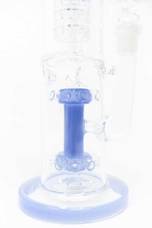 Shop 15" Milky Blue Double Percolator Bong w/ Ice Catcher in australian