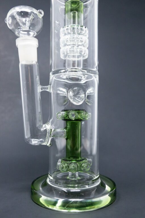Shop 15" Green Double Percolator Bong w/ Ice Catcher in australian