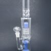 Shop 15" Milky Blue Double Percolator Bong w/ Ice Catcher in australian