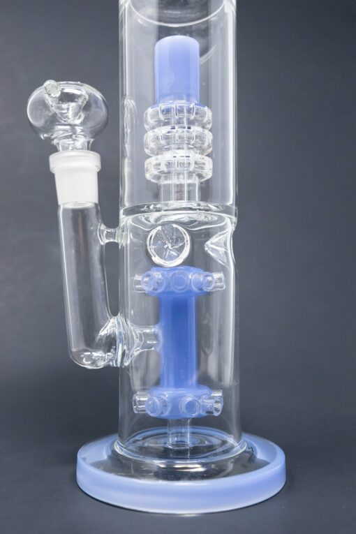Shop 15" Milky Blue Double Percolator Bong w/ Ice Catcher in australian