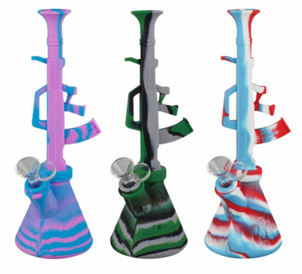 Shop The "Machine Gun" Silicone Water Pipe in australian