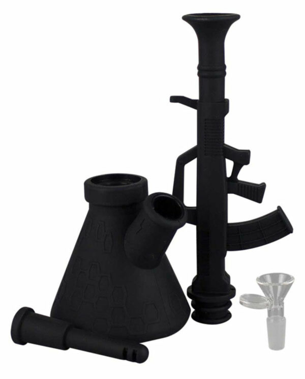 Shop The "Machine Gun" Silicone Water Pipe in australian