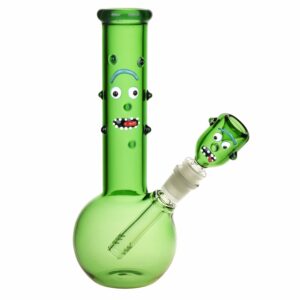 Shop Pickle Rick Glass Water Pipe - 9" / 14mm F in australian