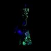 Shop Aliens And Hemp Leaves Glow Beaker Water Pipe in australian
