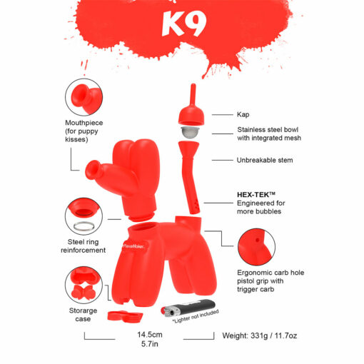Shop PieceMaker K9 Silicone Balloon Dog Bong in australian