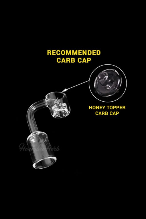 Shop Honeybee Herb Honeycomb Knot Quartz Banger - Yellow Line in australian