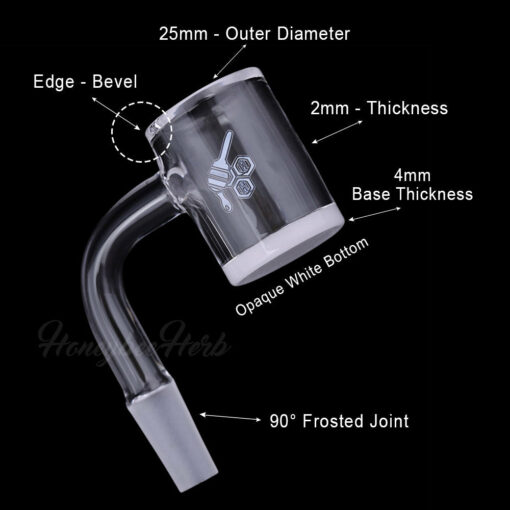 Shop HONEY & MILK BEVEL QUARTZ BANGER - 90° DEGREE | YL in australian