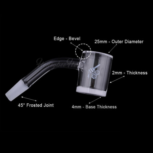 Shop HONEY & MILK BEVEL QUARTZ BANGER - 45° DEGREE | YL in australian