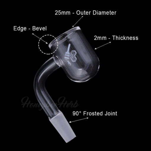 Shop HONEY BEVEL BOWL QUARTZ BANGER - 90° DEGREE | YL in australian