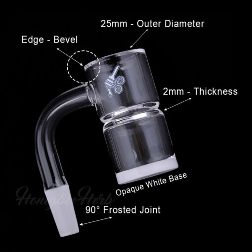 Shop HONEY & MILK BEVEL SPLASH BUCKET QUARTZ BANGER - 90° DEGREE | YL in australian
