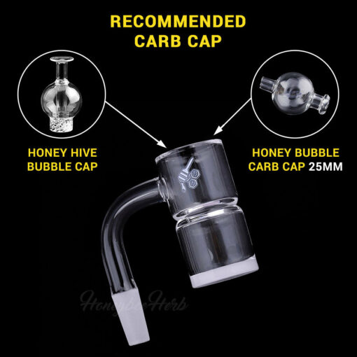 Shop HONEY & MILK BEVEL SPLASH BUCKET QUARTZ BANGER - 90° DEGREE | YL in australian