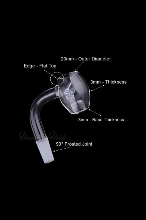 Shop Honeybee Herb Honey Barrel Core Reactor Quartz Banger - Yellow Line in australian