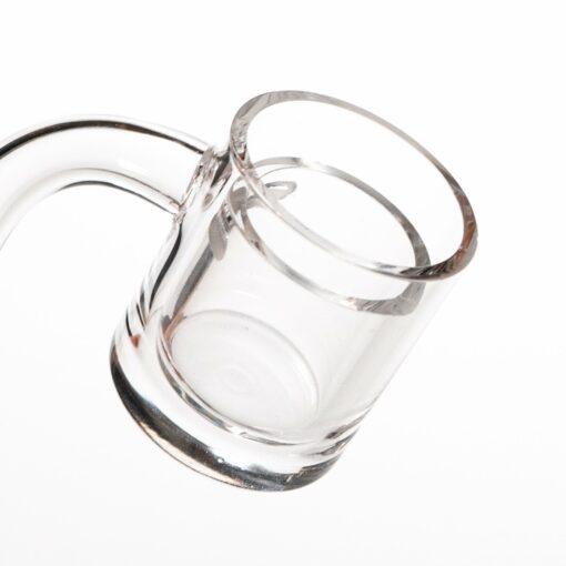 Shop Shooters - 30mm Flat Top Quartz Banger & Slitted Insert - 14mm Male 90º in australian