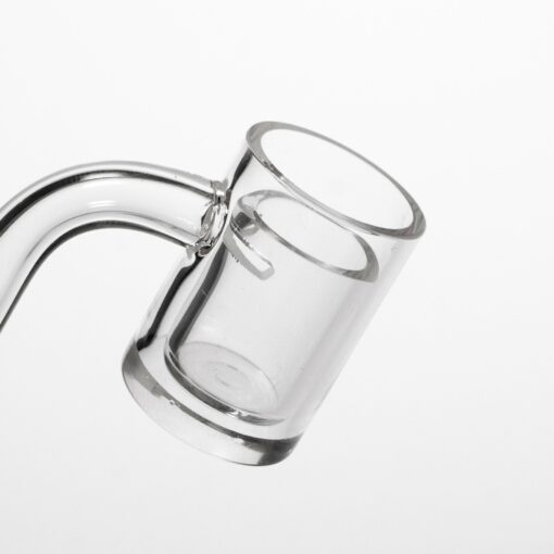 Shop Shooters - 25mm Flat Top Quartz Banger & Slitted Insert - 10mm Male 90º in australian