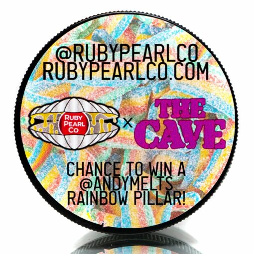 Shop Ruby Pearl Co x The Cave - Pearl Prize Candle - Rainbow Belts - 1oz in australian