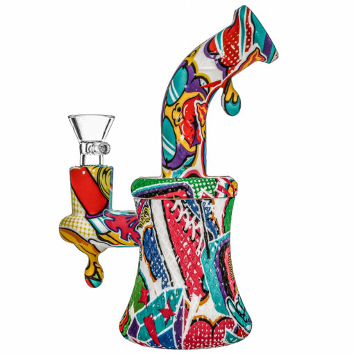 Shop All-Over Graphic Silicone Bongs in australian