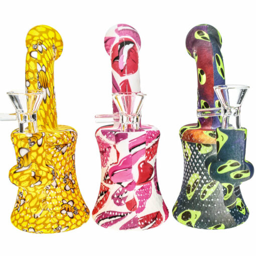 Shop All-Over Graphic Silicone Bongs in australian