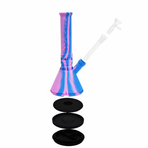 Shop Ritual - 12'' Deluxe Silicone Modular Beaker - Black & Red in australian