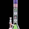 Shop Smoke Cartel Retro Pastel Beaker w/ Dual Tree & Pyramid Perc Water Pipe -19.7 in. in australian