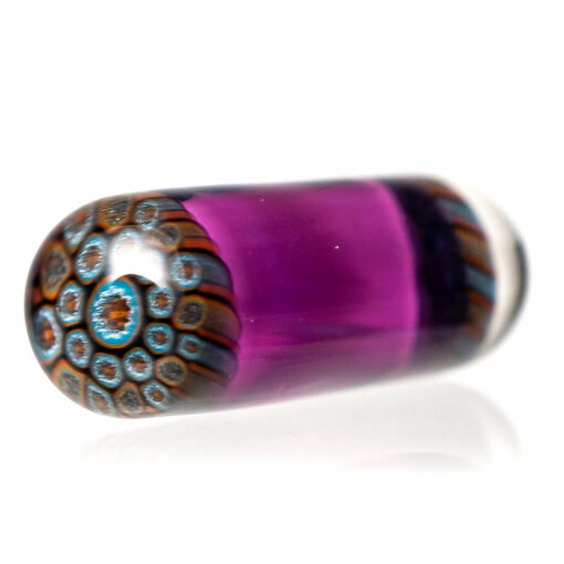 Shop Steve H Glass - Artist Series Pillar - Blue & Orange Mandala - Amethyst in australian
